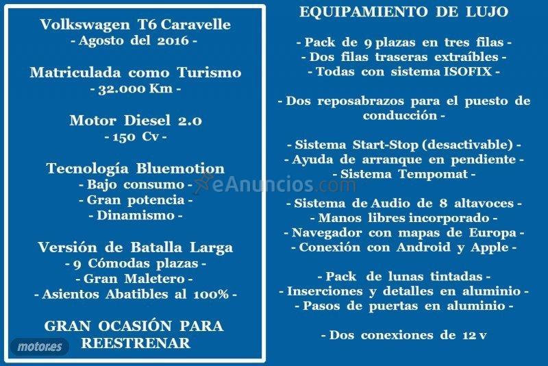 Volkswagen Caravelle Origin Larga 2.0 TDI 110kW BMT de 2016 con 32.000 Km por 26.900 EUR. en Tenerife