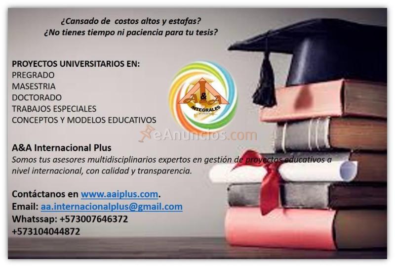 Asesoría consultoría tesis de grado postgrado maestría