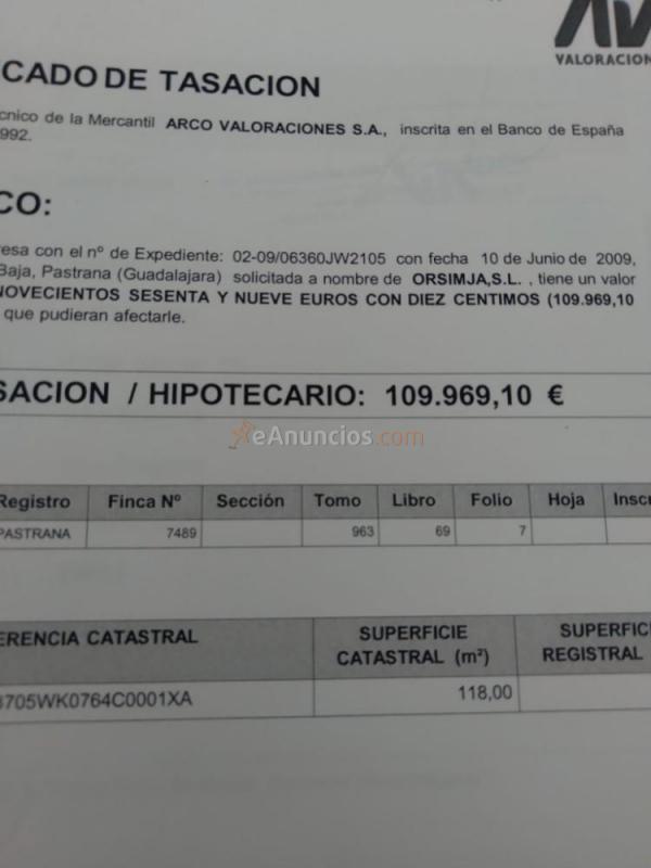 Se vende solar urbano en centro de pastrana