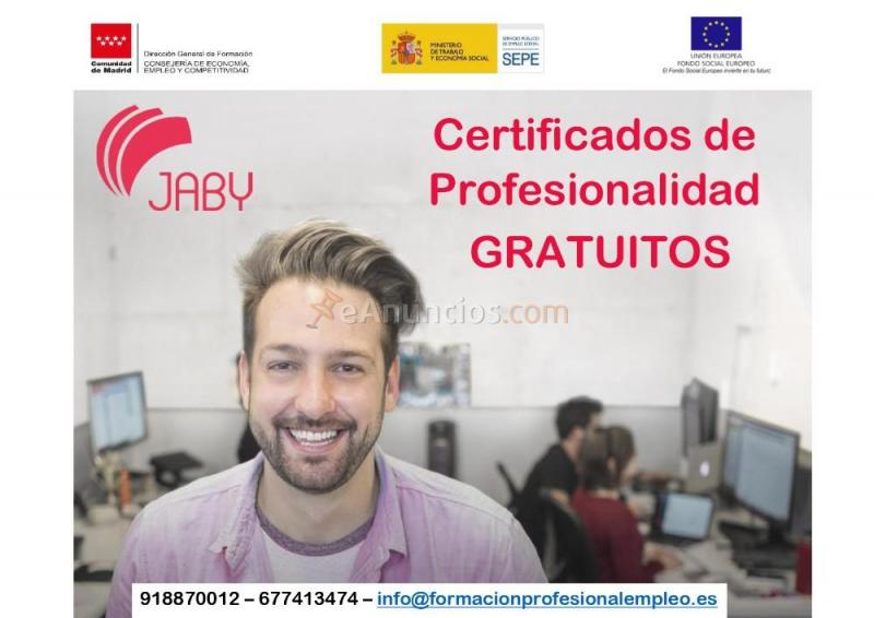Certificados de profesionalidad      - gratuitos -