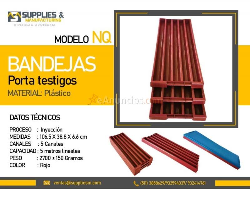 bandejas porta testigo para minerales