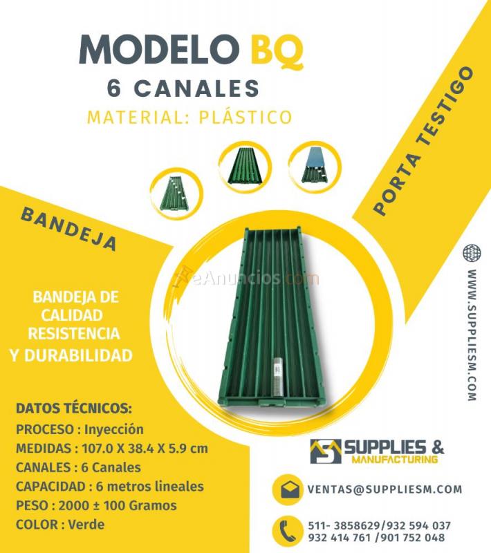 Bnandejas de plastico duro - portatestigo