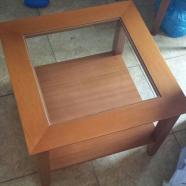 Mesa de centro madera y vidrio