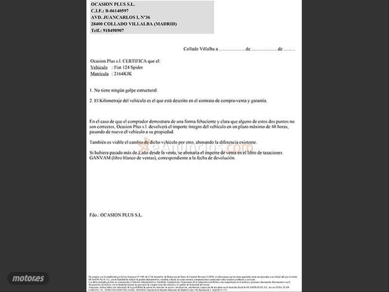 Fiat 124 Spider 124 Spider Lusso de 2018 con 56.334 Km por 20.550 EUR. en Barcelona