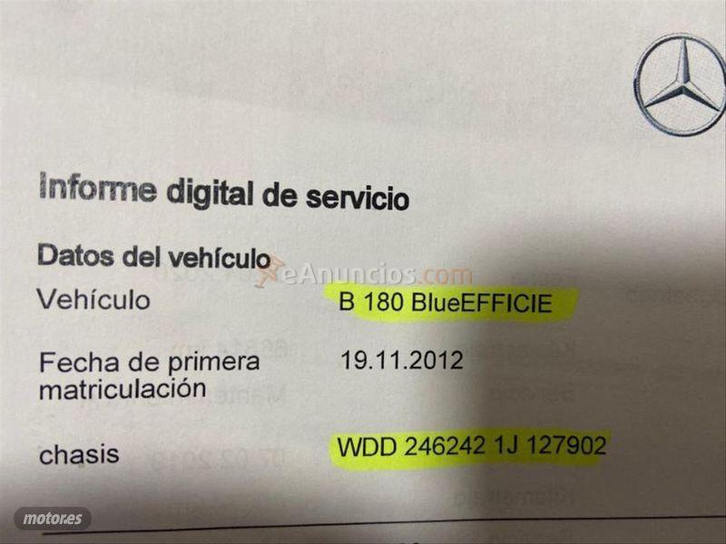 Mercedes Clase B B 180 BlueEFFICIENCY de 2012 con 69.000 Km por 14.990 EUR. en Madrid
