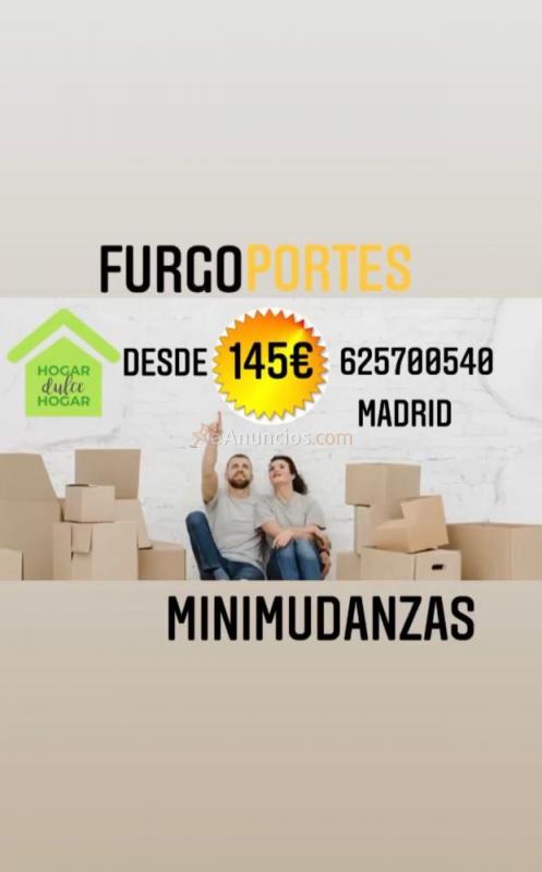 (Mudanzas En Aluche) 625700540Portes En Madrid