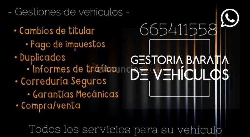 Gestoria barata de vehiculos